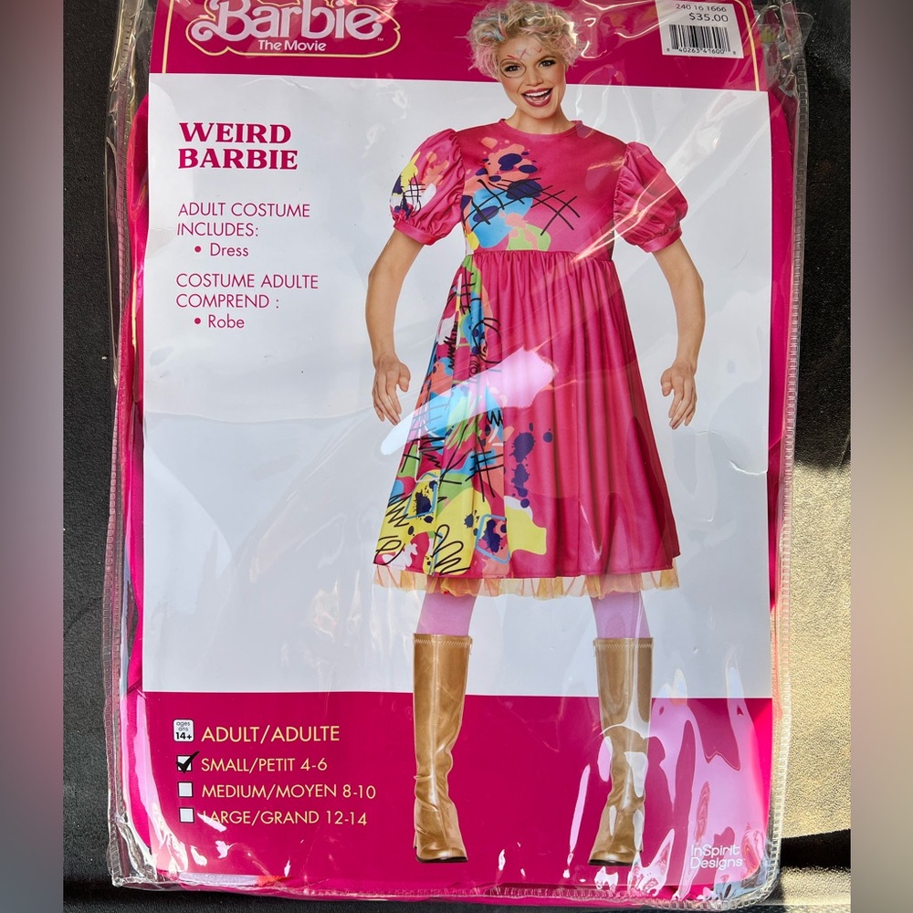 NWT weird Barbie adult costume